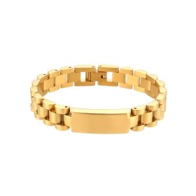 Fashion Titanium Steel Strap Bracelet Jewelry (Color: Gold)