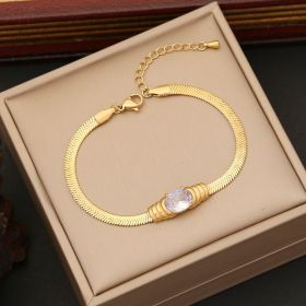 Jewelry Personalized Stainless Steel Necklace Set (Color: Bracelet)