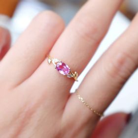 Sterling Silver Gold Plated Oval Ring Diamond Jewelry For Women (Color: Gold, size: US9)