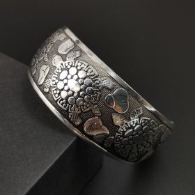Vintage Tibetan Silver Bohemian Carved Elephant Jewelry (Color: Turtle Style)