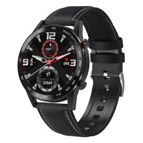 DT95 Multi-dial 3D Bluetooth Sport Mode Bluetooth Calling Smart Watch (Color: Black Leather)
