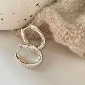 Sterling Silver Earring Jewelry Minimalist Personality (Color: Silver)