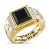 Fashion 18K Gold Cross Ring Thorns Crown Diamond Ring Men's Chain Jewelry Pendant (Color: Ring No 12)