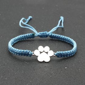 Popular Jewelry Stainless Steel Bear Claw Bracelet (Color: Sky blue)
