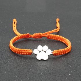Popular Jewelry Stainless Steel Bear Claw Bracelet (Color: Orange)