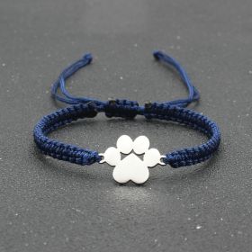 Popular Jewelry Stainless Steel Bear Claw Bracelet (Color: Navy blue)