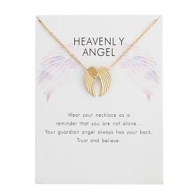 Fashion Jewelry Chain Angel Wings Wings Necklace For Women Style 060 (Color: Silver)