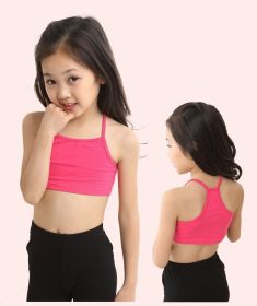 Girls Tube Top Wrapped Chest Camisole Girls Developmental Underwear (Option: Rose Red-120cm)